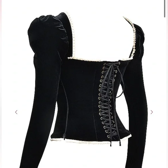 House of CB NOA Black Velvet Corset - Picture 6 of 11